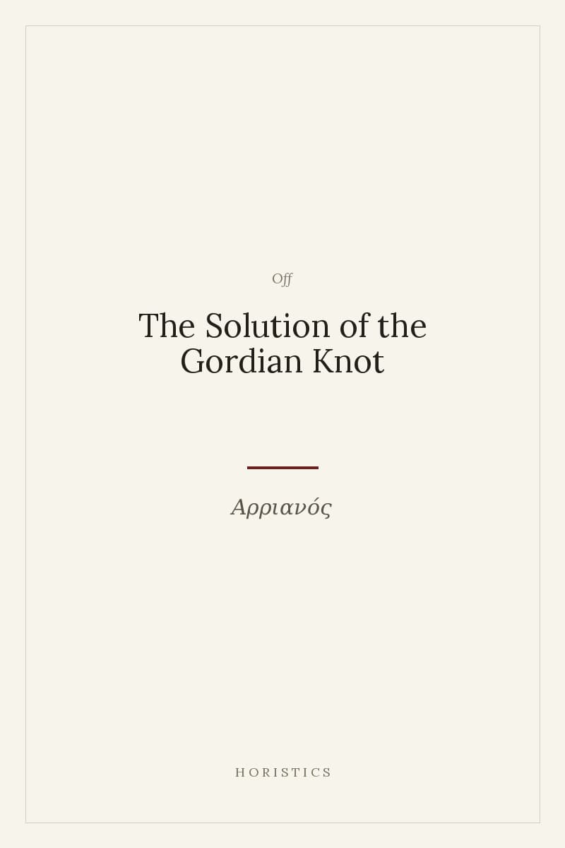 Off-006 — The Solution of the Gordian Knot cover