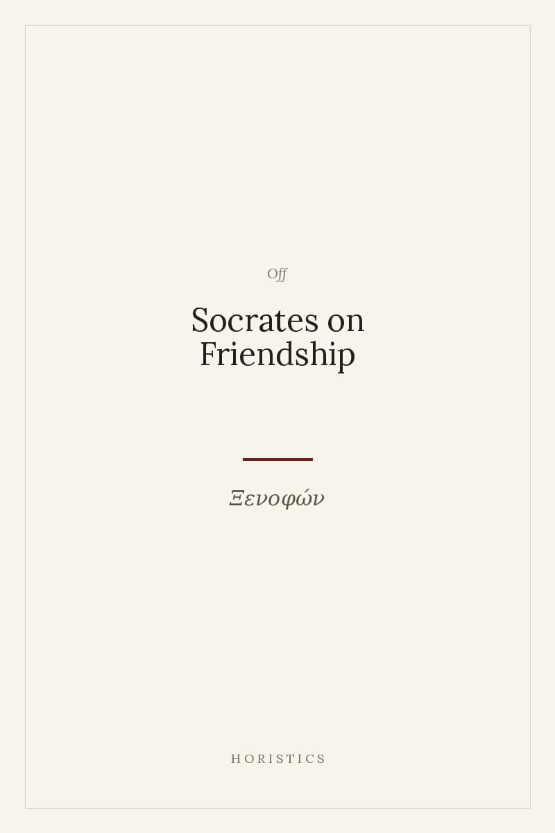 Off-009 — Socrates on Friendship cover