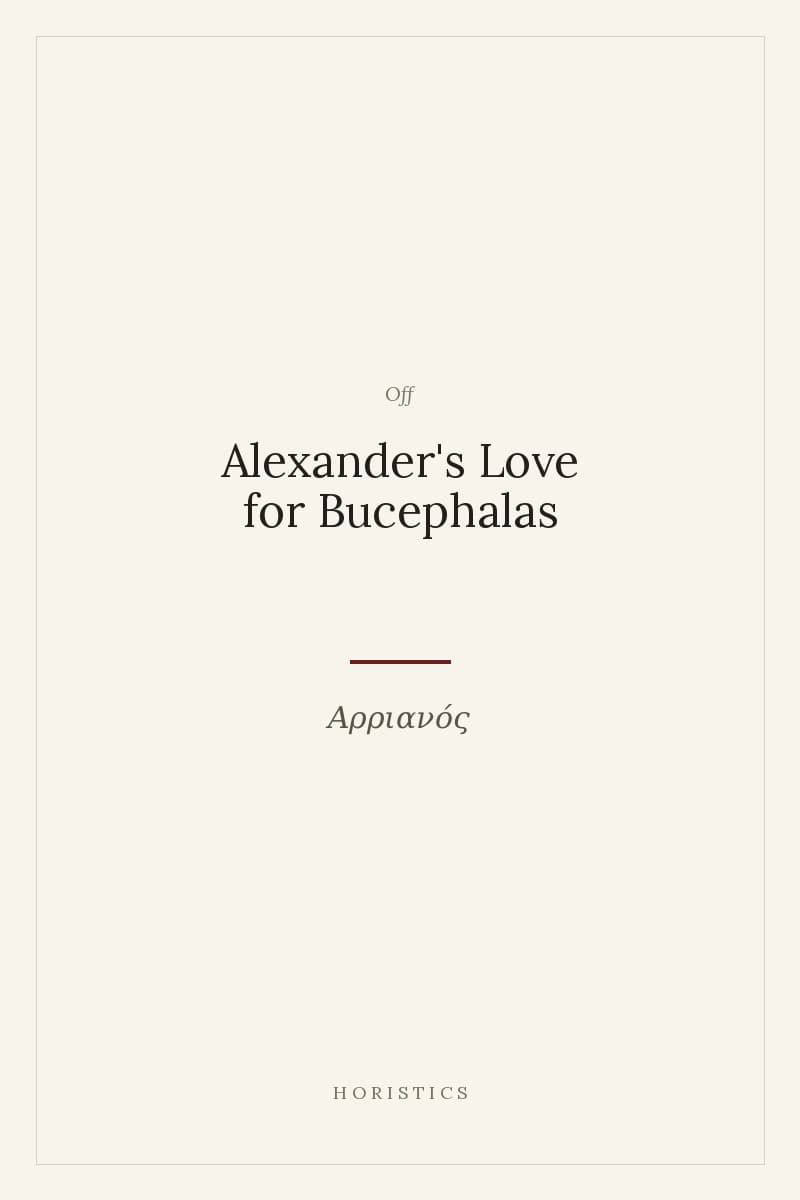 Off-010 — Alexander's Love for Bucephalas cover